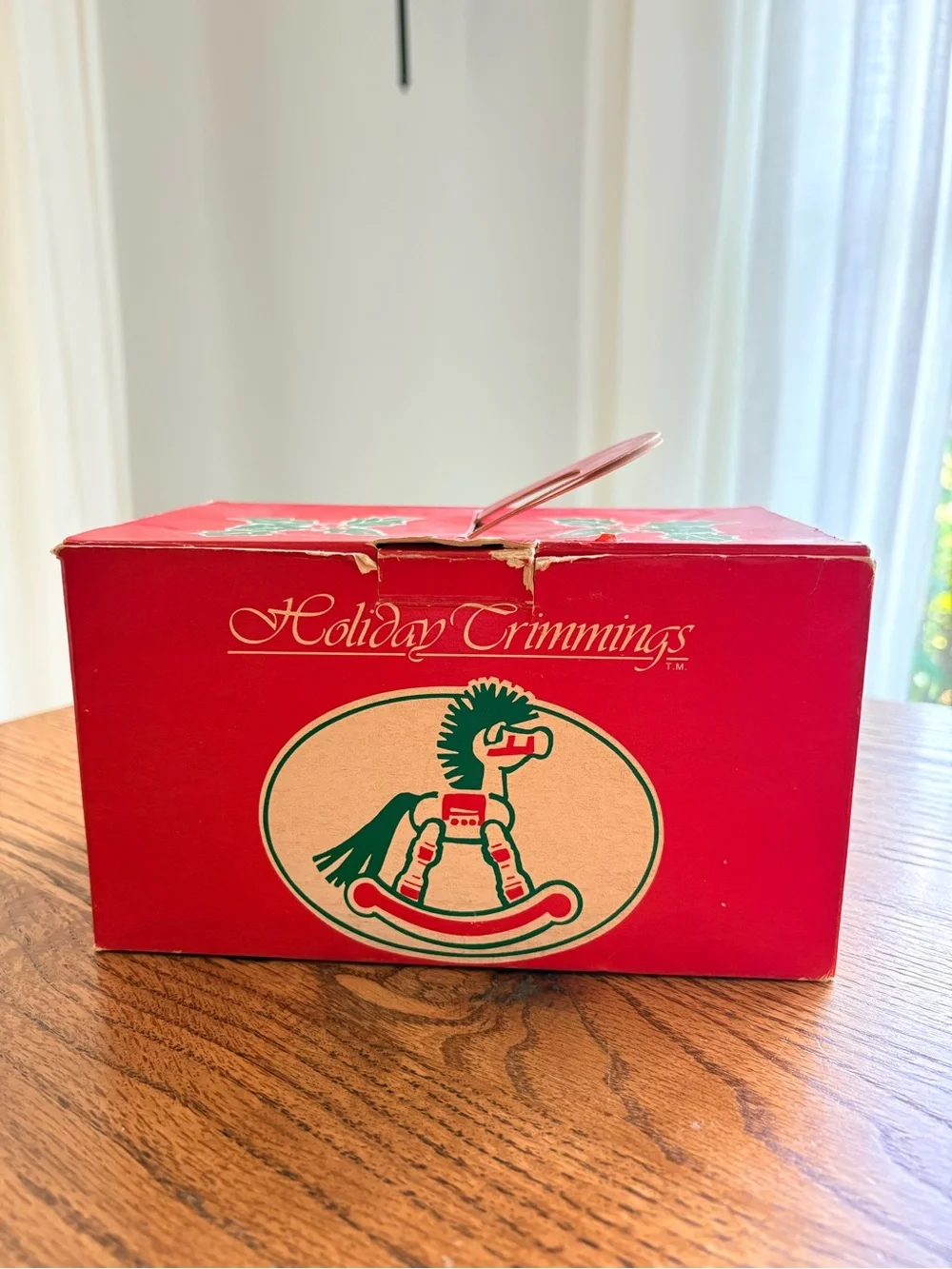 VTG Allegro Set of 4 Wooden Ornaments- train, plane, horse, balloon with boxes - Picture 15 of 16
